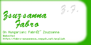 zsuzsanna fabro business card